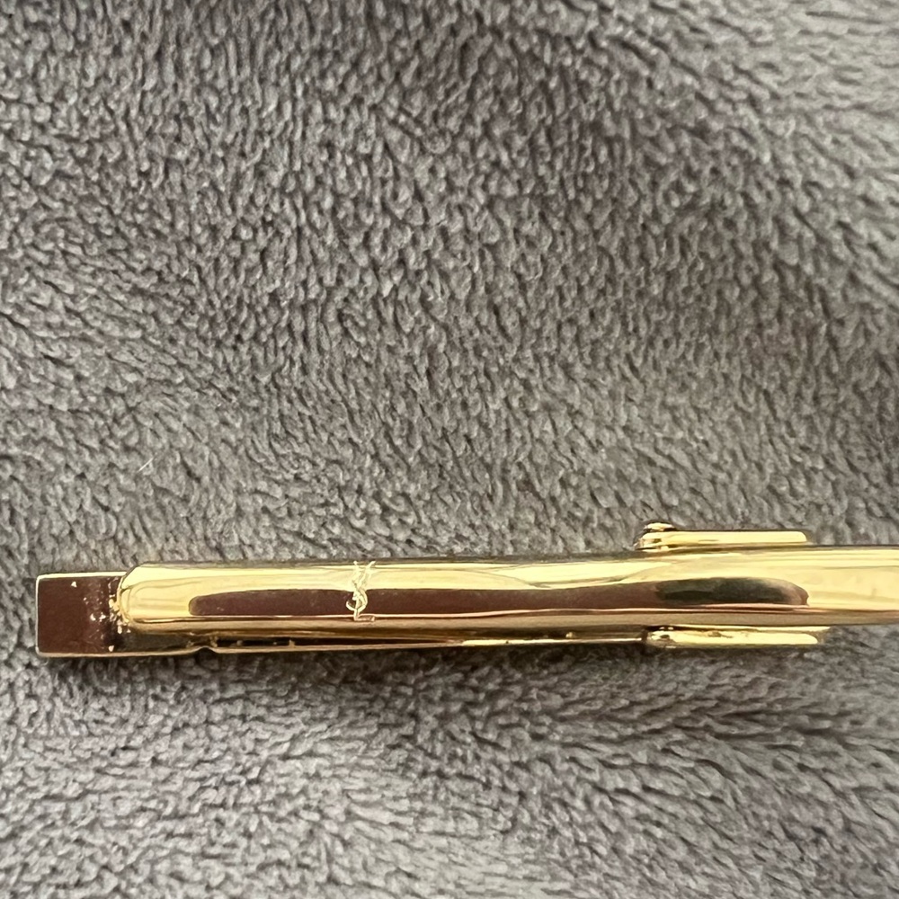 Vintage Yves Saint Laurent Two Tone Tie Clip - Picture 2 of 8